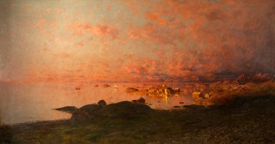Midsummer Night, Lofoten, Norway by Adelsteen Normann
